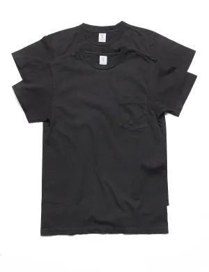 2-Pack Short Sleeve Pocket Tee in Black