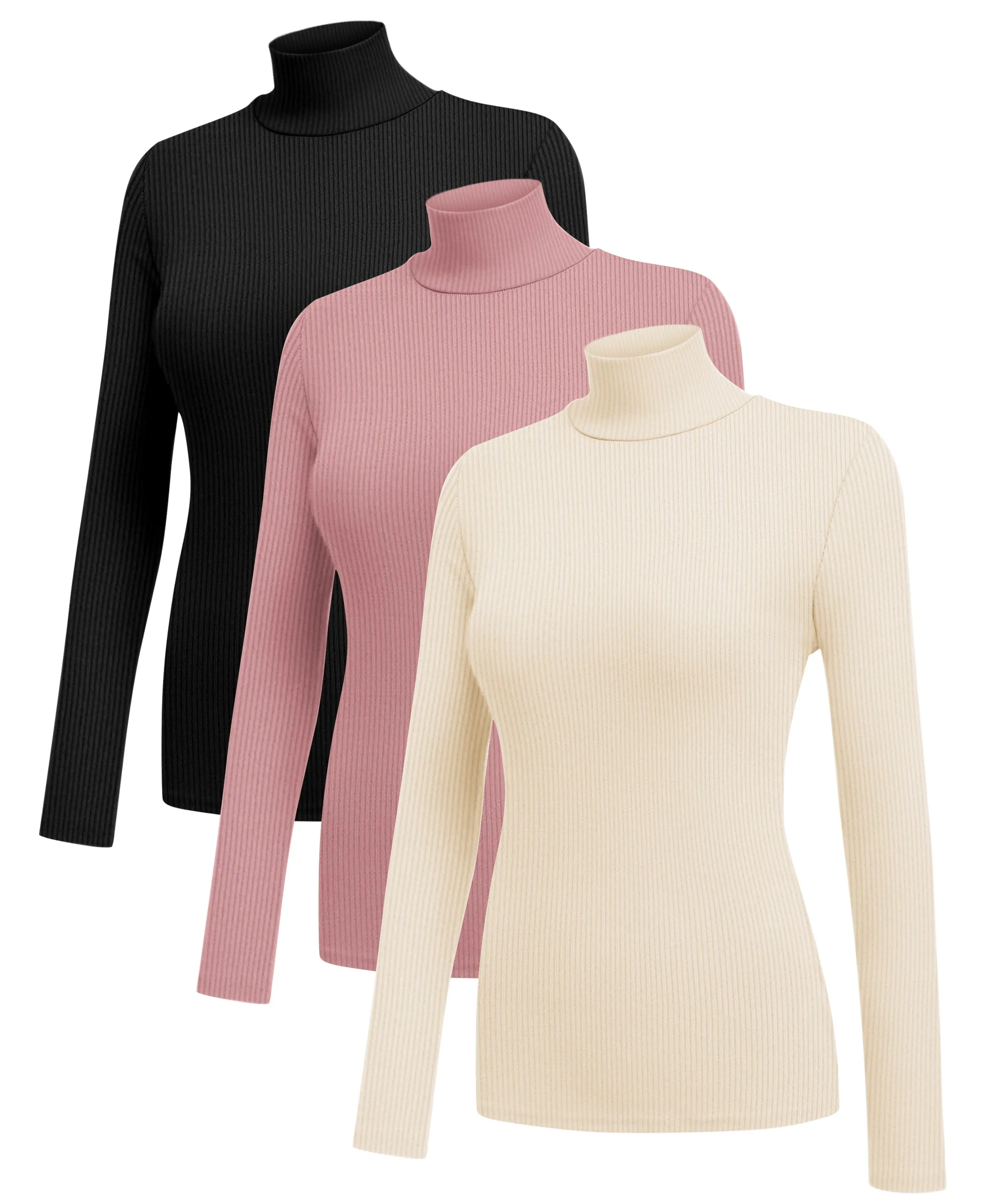 3 Pack Turtleneck Ribbed Thermal (US Only)