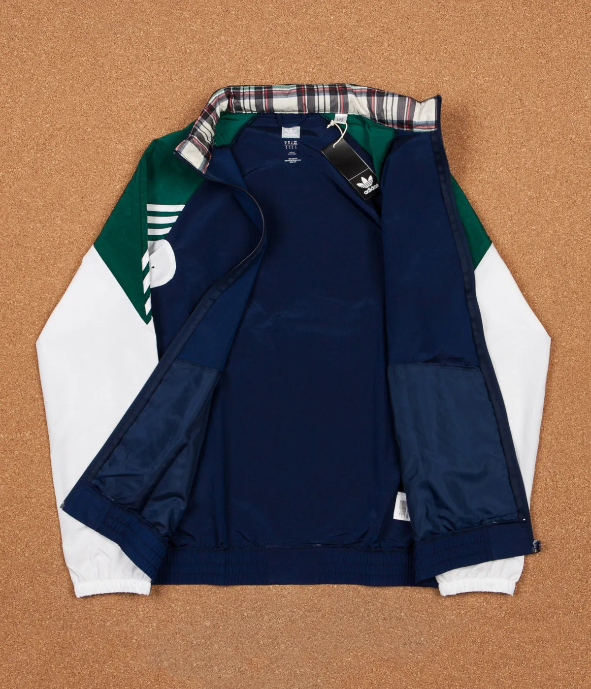 Adidas Lightweight Track Jacket - Night Indigo / Collegiate Green / White