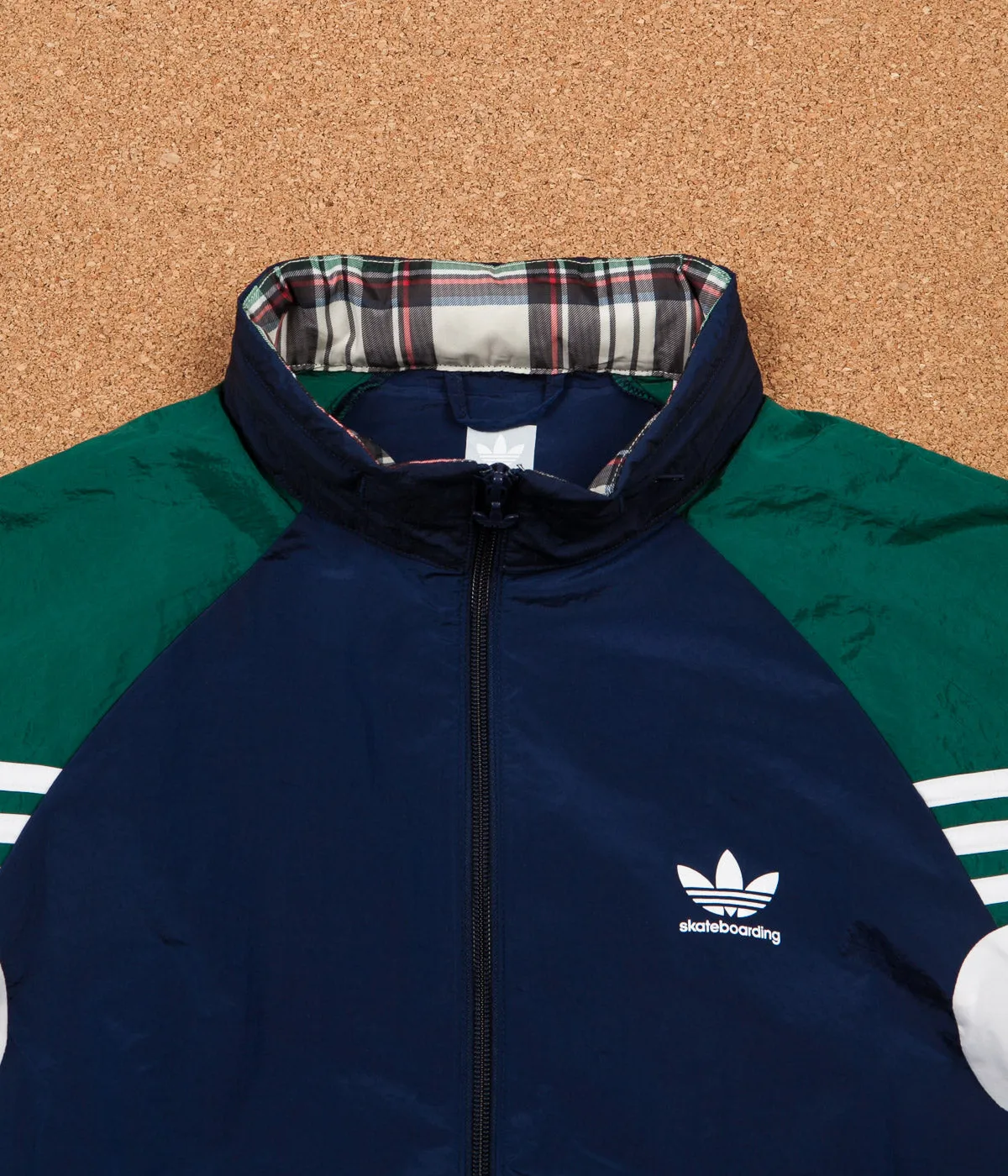 Adidas Lightweight Track Jacket - Night Indigo / Collegiate Green / White