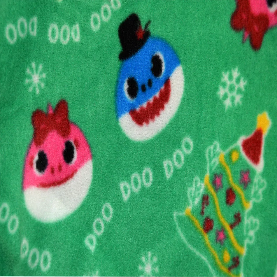 Baby Shark Holiday Infant Blanket Sleeper Footie Pajama