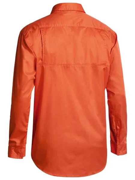 Bisley Hi Vis Cool Lightweight Drill Shirt - Long Sleeve (BS6894)