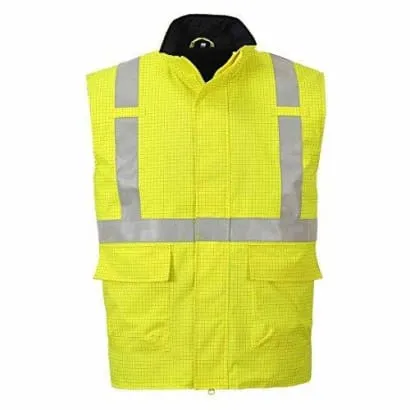 Bizflame Anti Static Hi Viz Flame retardant Bodywarmer Gilet FRAS- S776