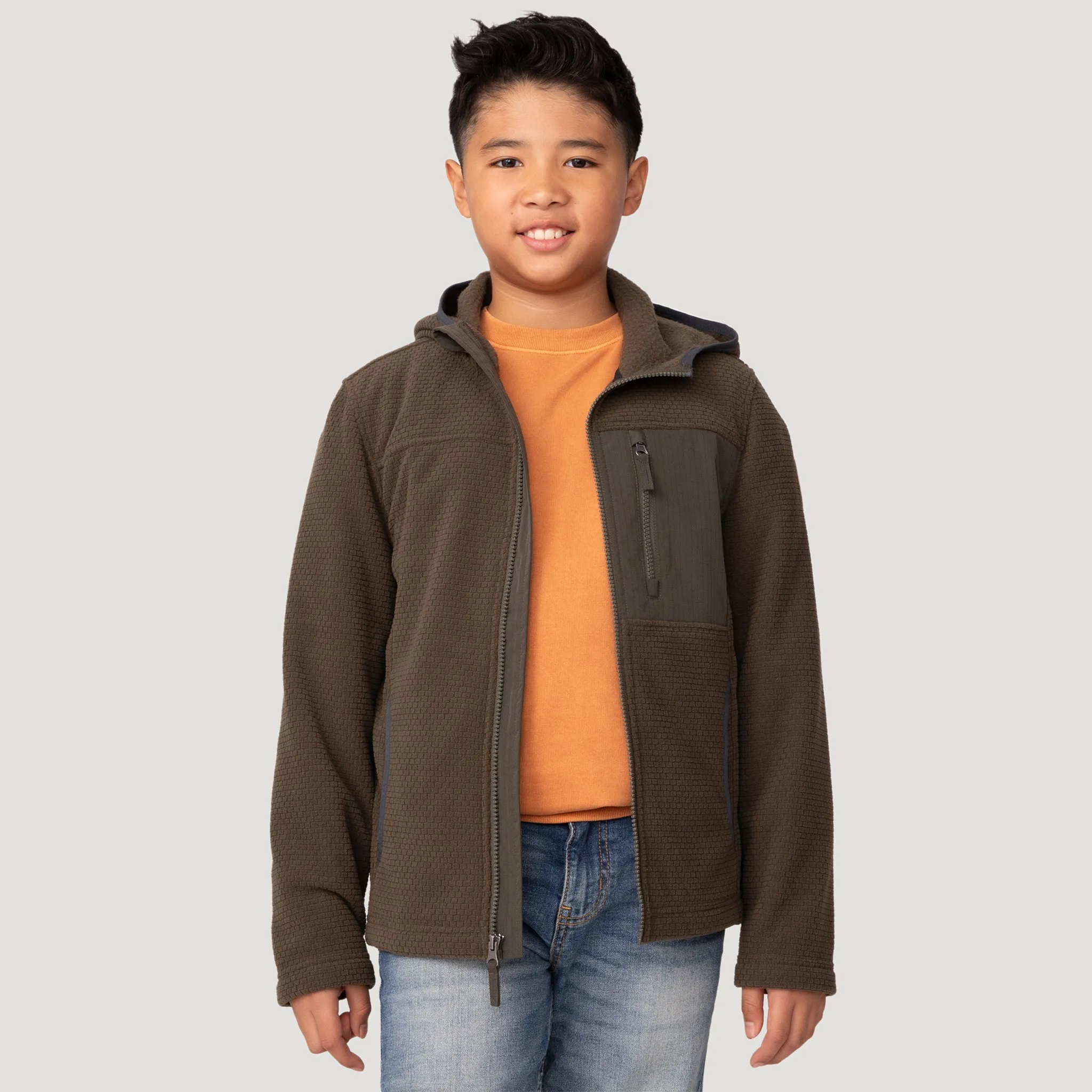 Boys' Brick Fleece Hoodie Jacket