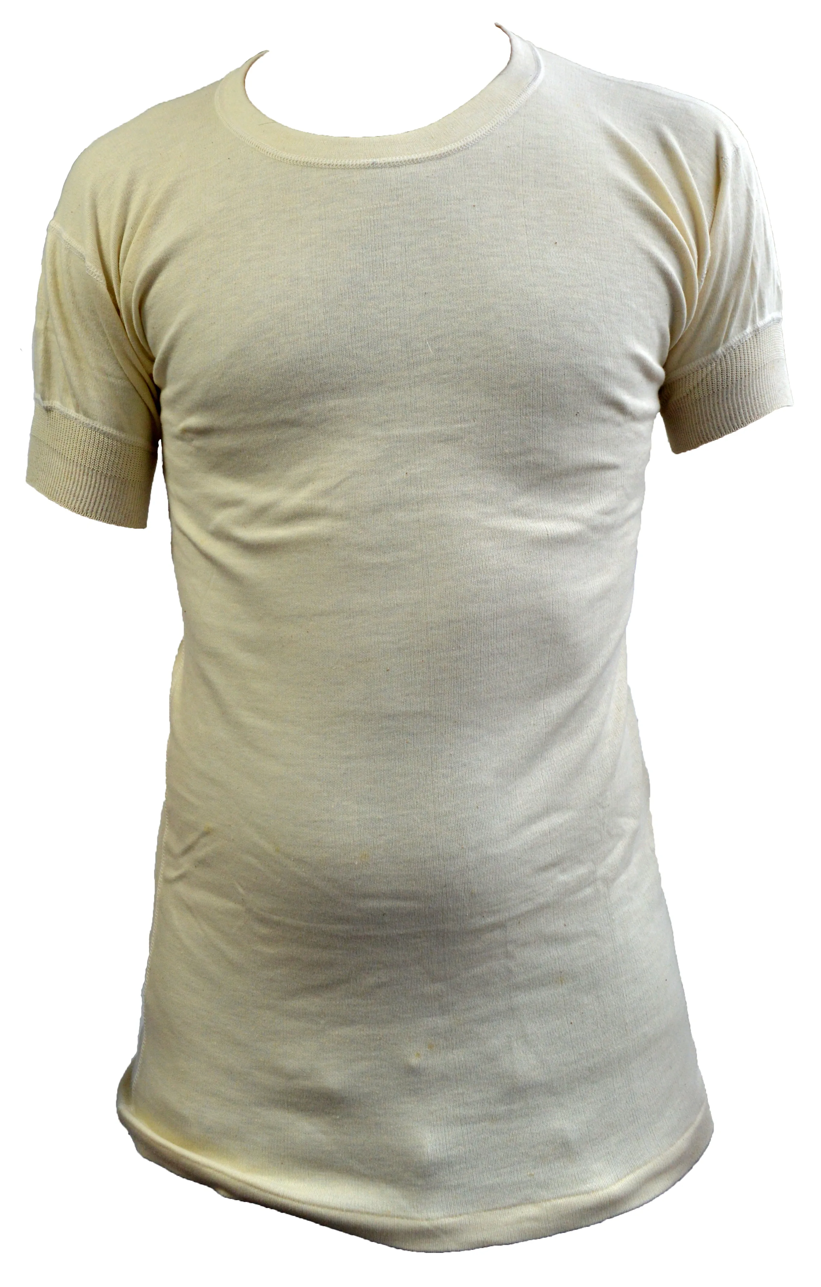 British Made Mens Vintage Traditional Round Neck Short Sleeve Undershirt T-Shirt