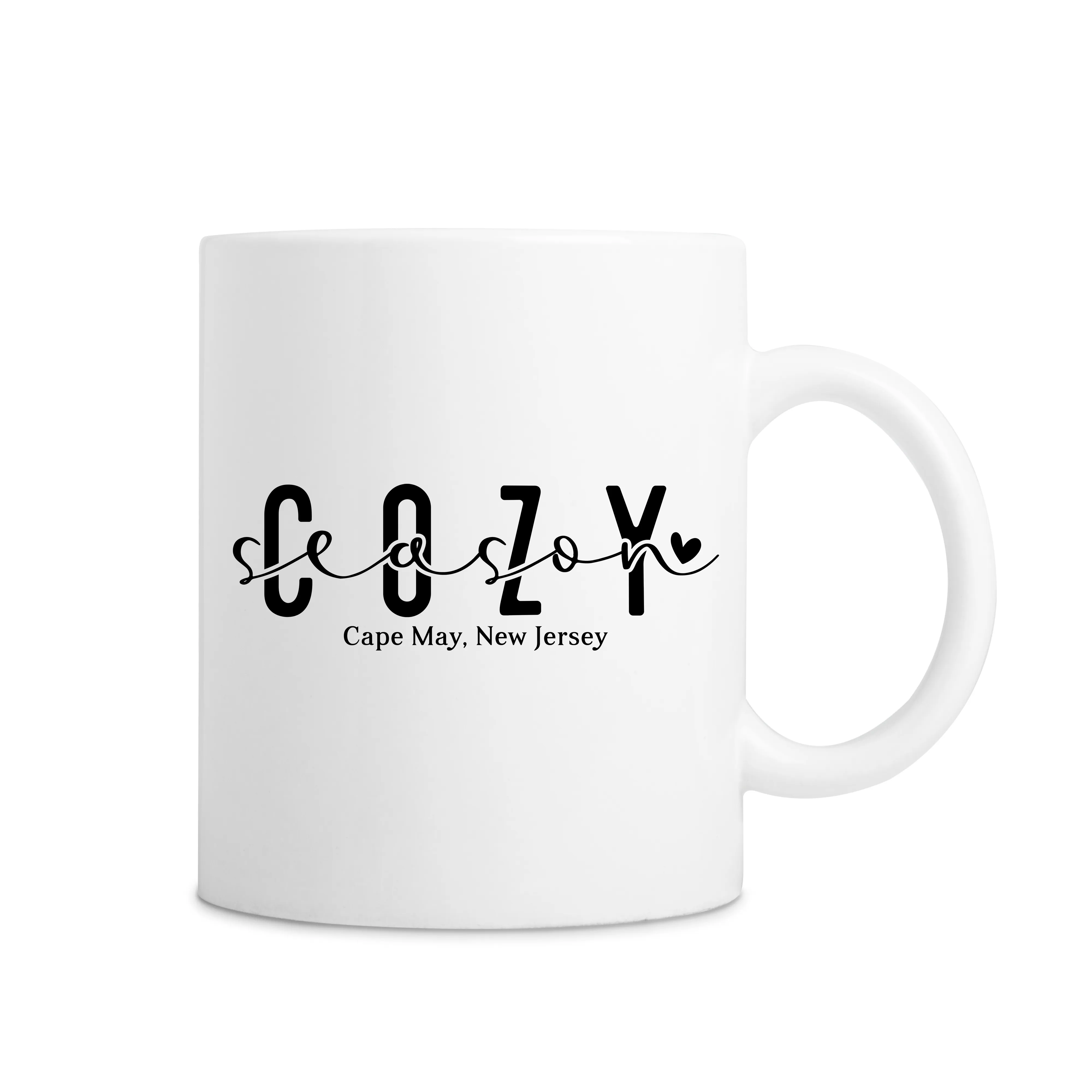 Cape May Cozy Season Mug - White