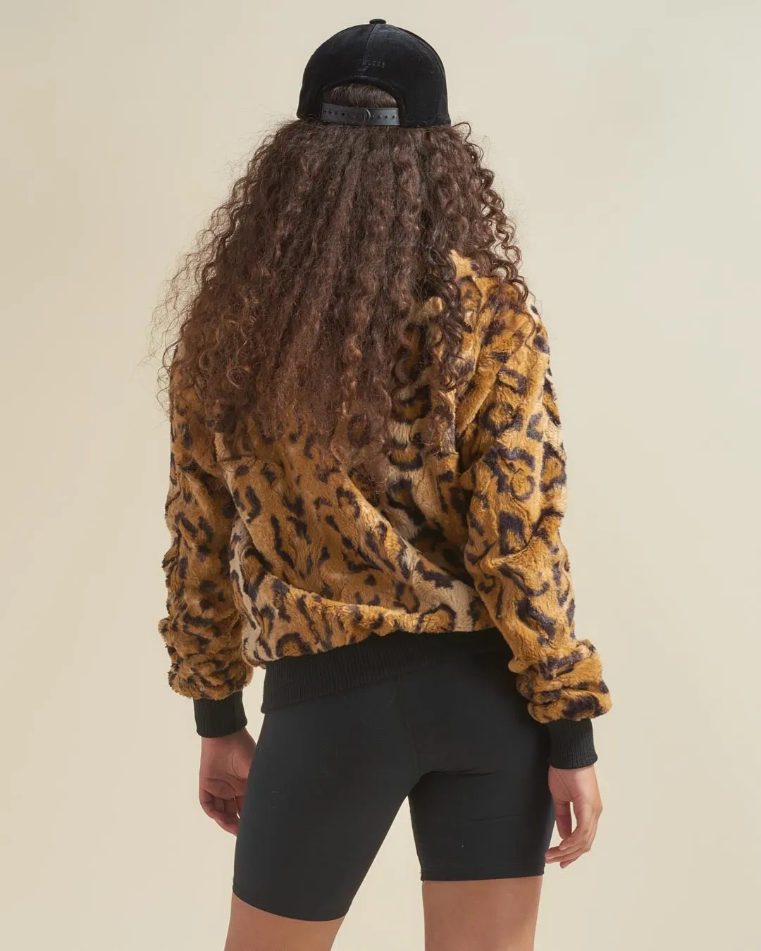 Cheetah ULTRA SOFT Faux Fur Bomber Jacket | Women's