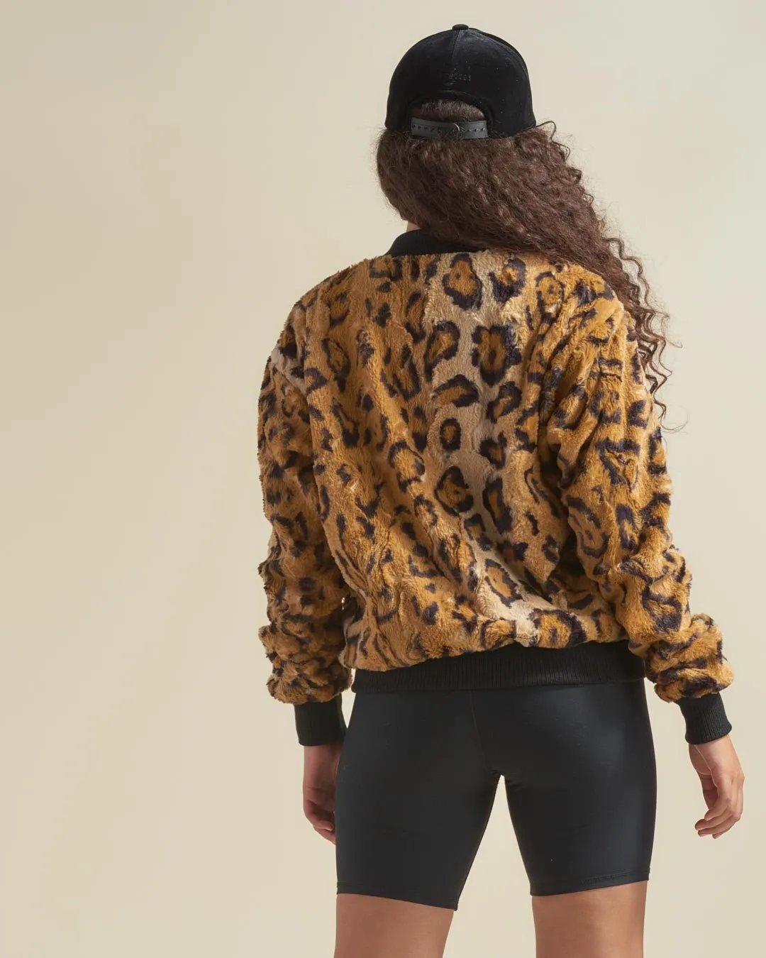 Cheetah ULTRA SOFT Faux Fur Bomber Jacket | Women's