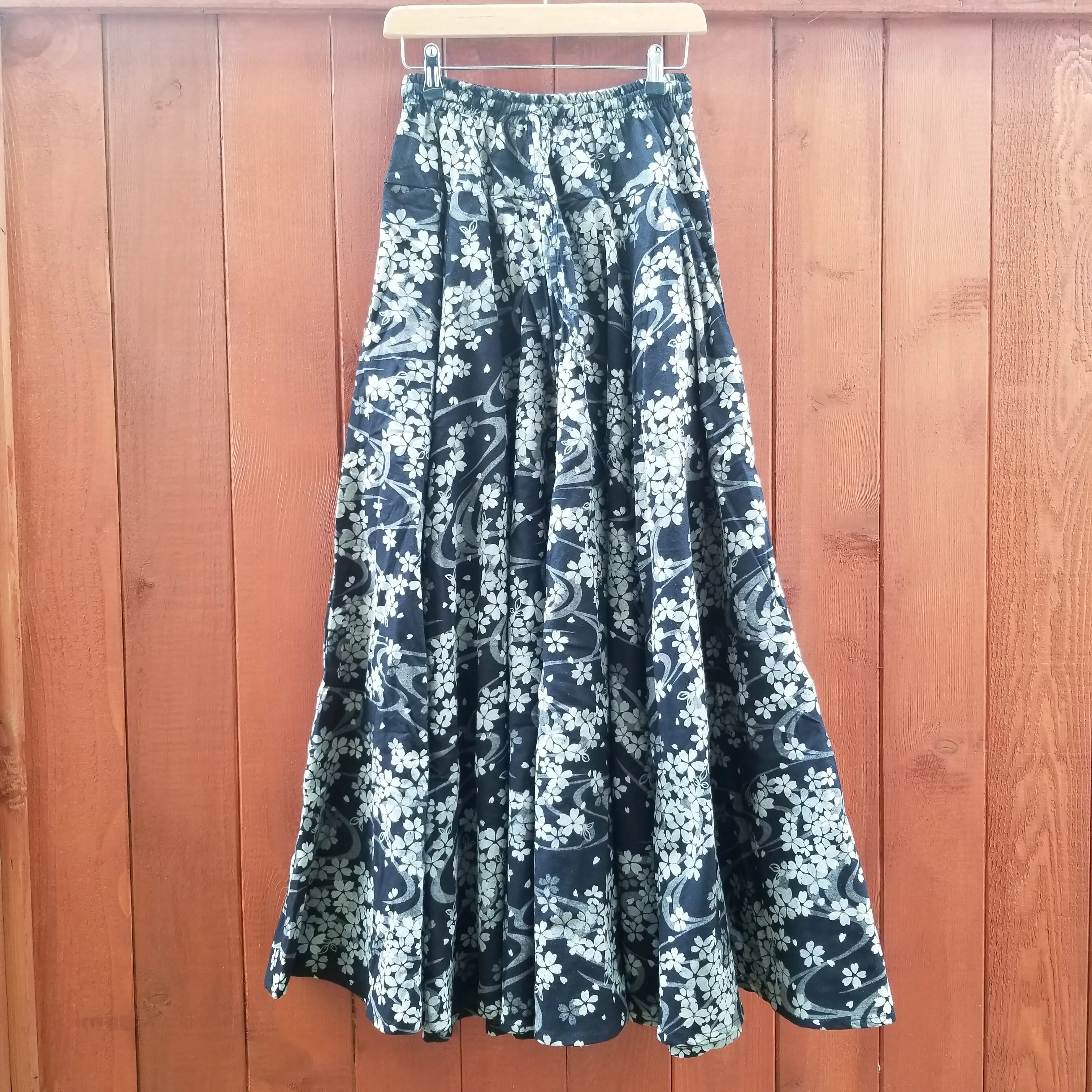 Cherry Blossom 8 Panel Long Skirts