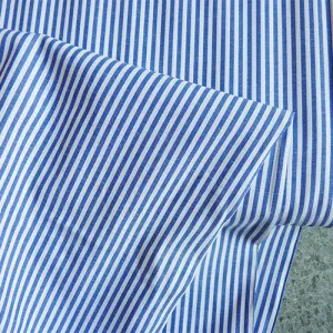 Cotton Stripe Shirting - Nautical Blue