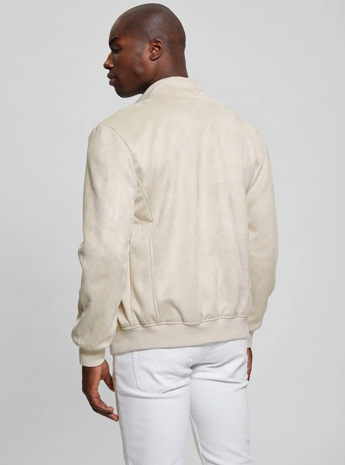 Cream Soft Suede Jacket