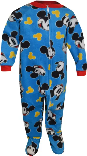 Disney Mickey Mouse Fleece Footie Infant Blanket Sleeper Pajamas