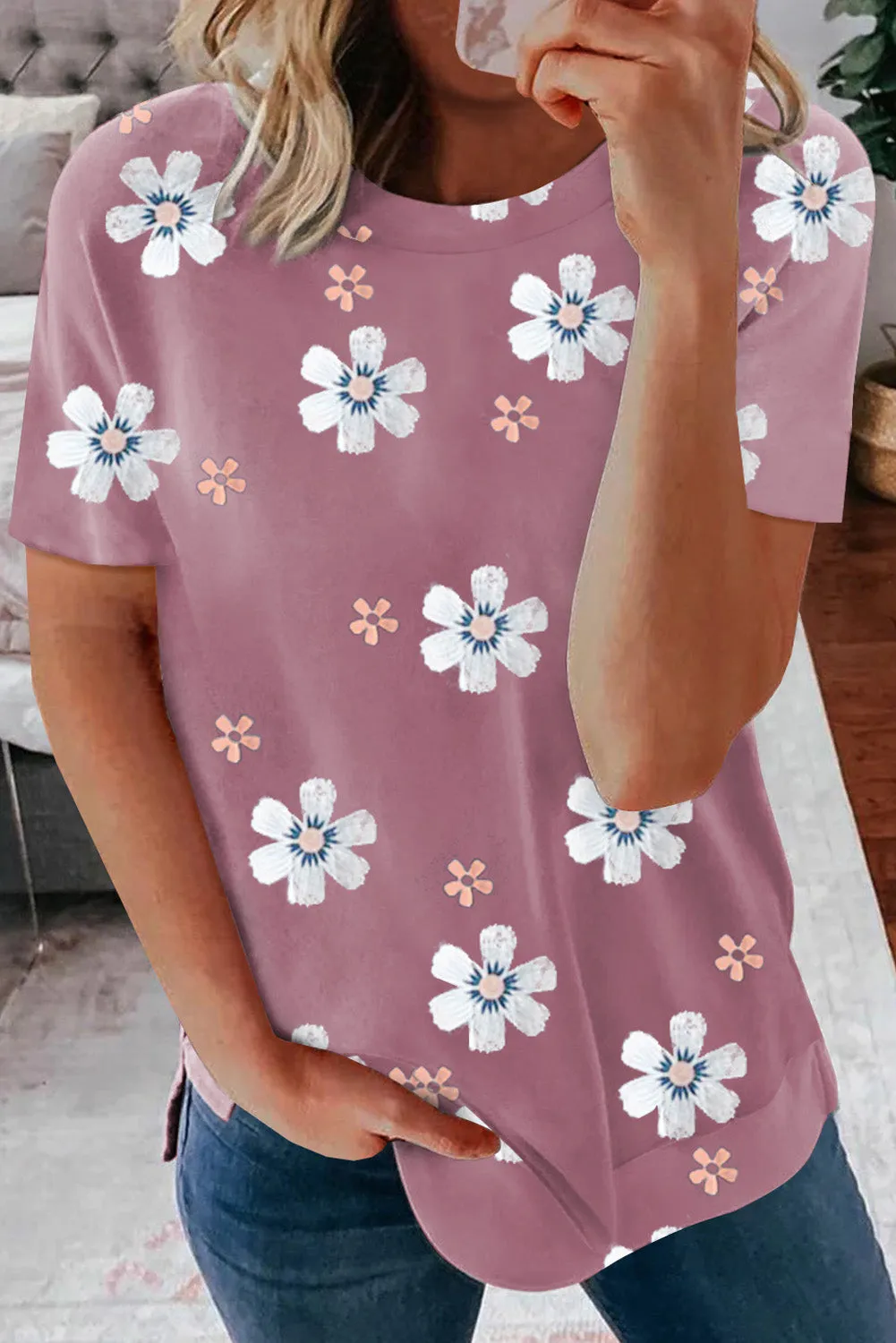 Floral Pattern T-Shirt