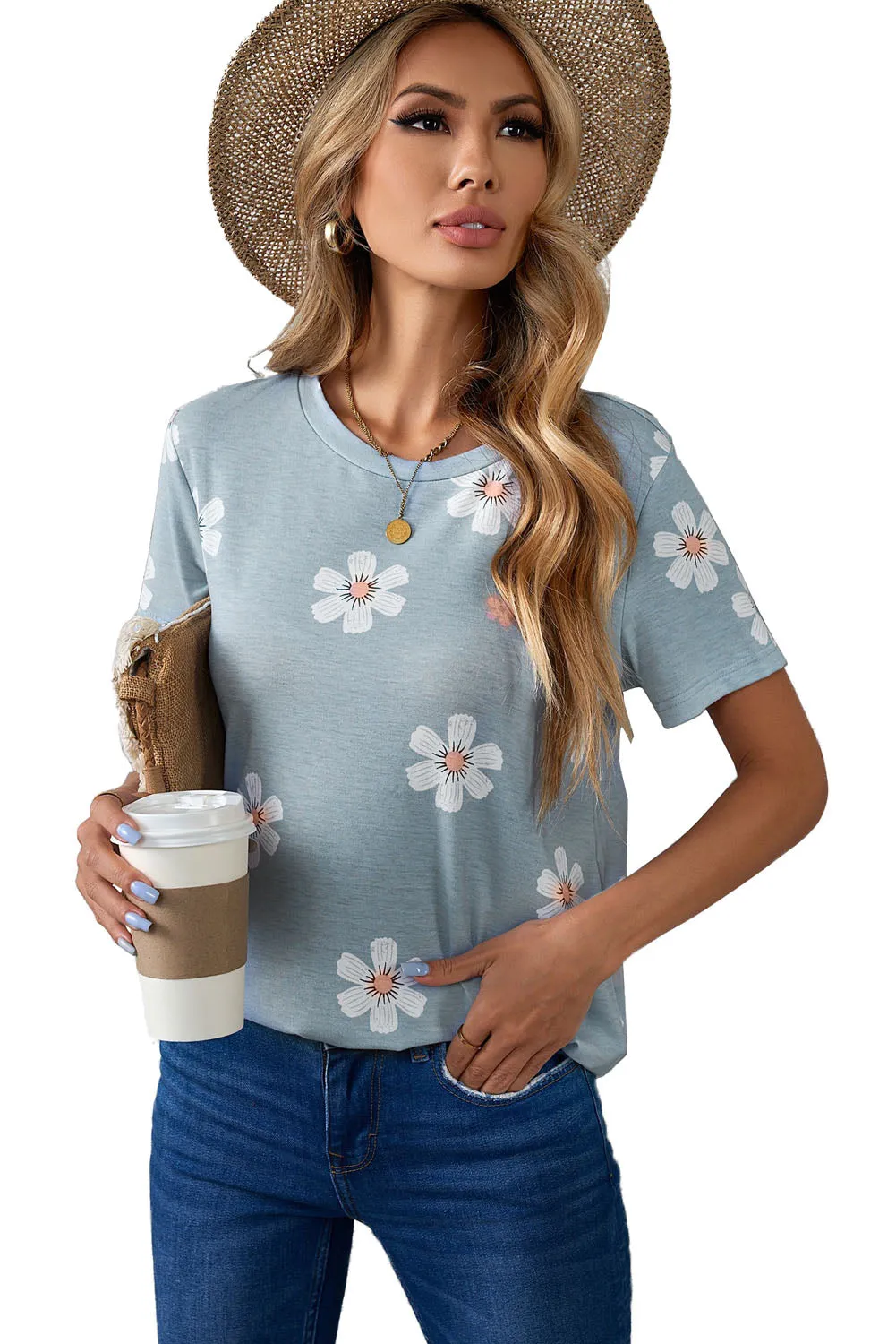 Floral Pattern T-Shirt