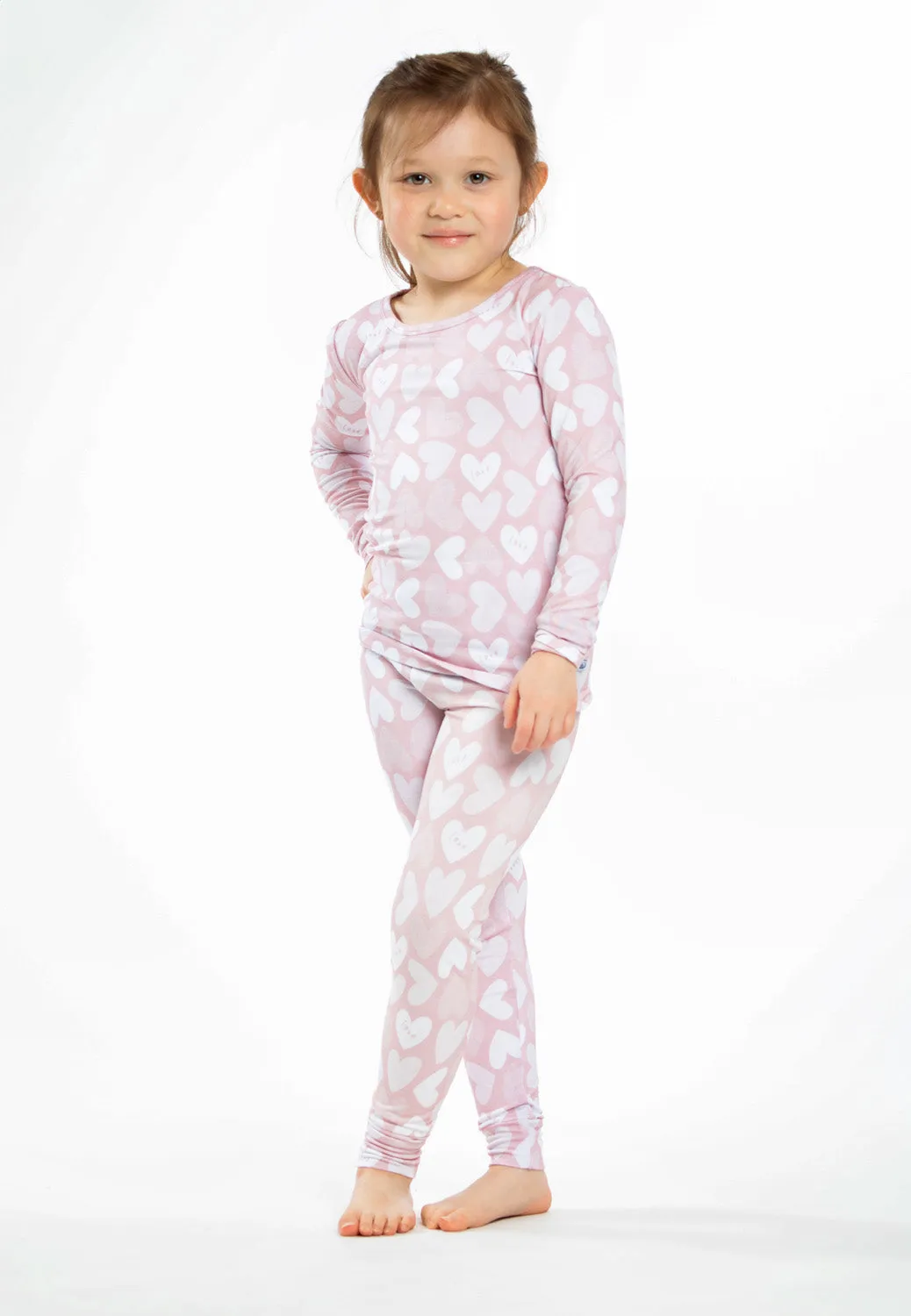 Full of Heart Bamboo Pajamas Long Sleeve Set