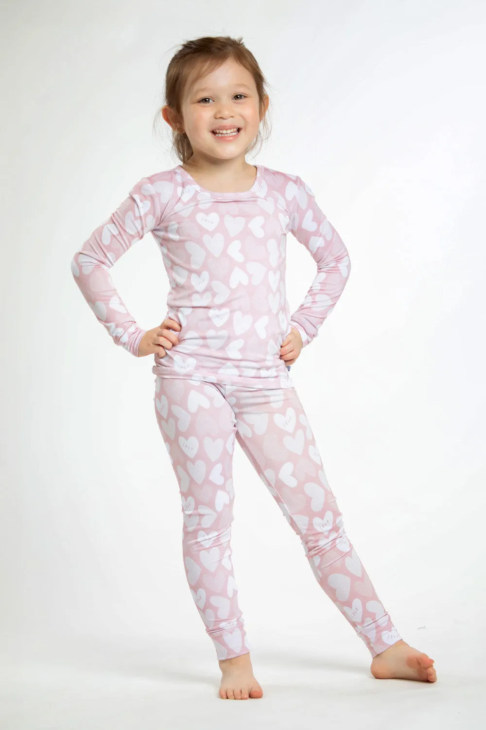 Full of Heart Bamboo Pajamas Long Sleeve Set