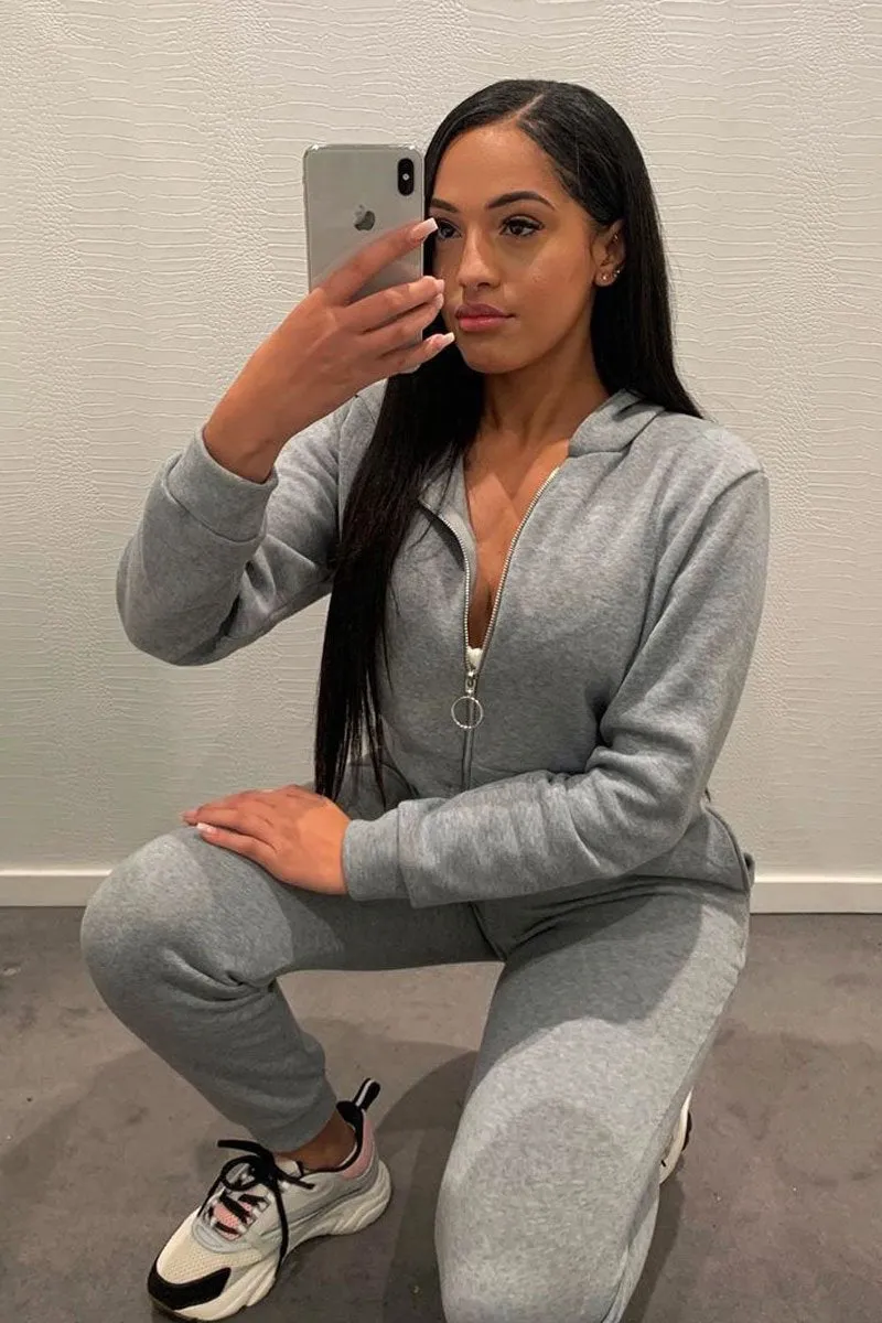 Grey Hoodie and Joggers Loungewear Co-ord Set - Bluebell