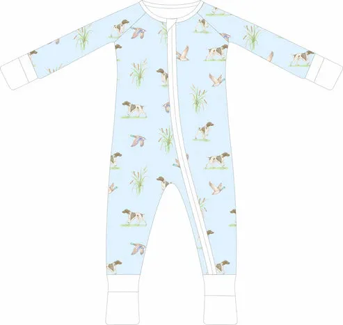 Hunting Pups Zip Pajama