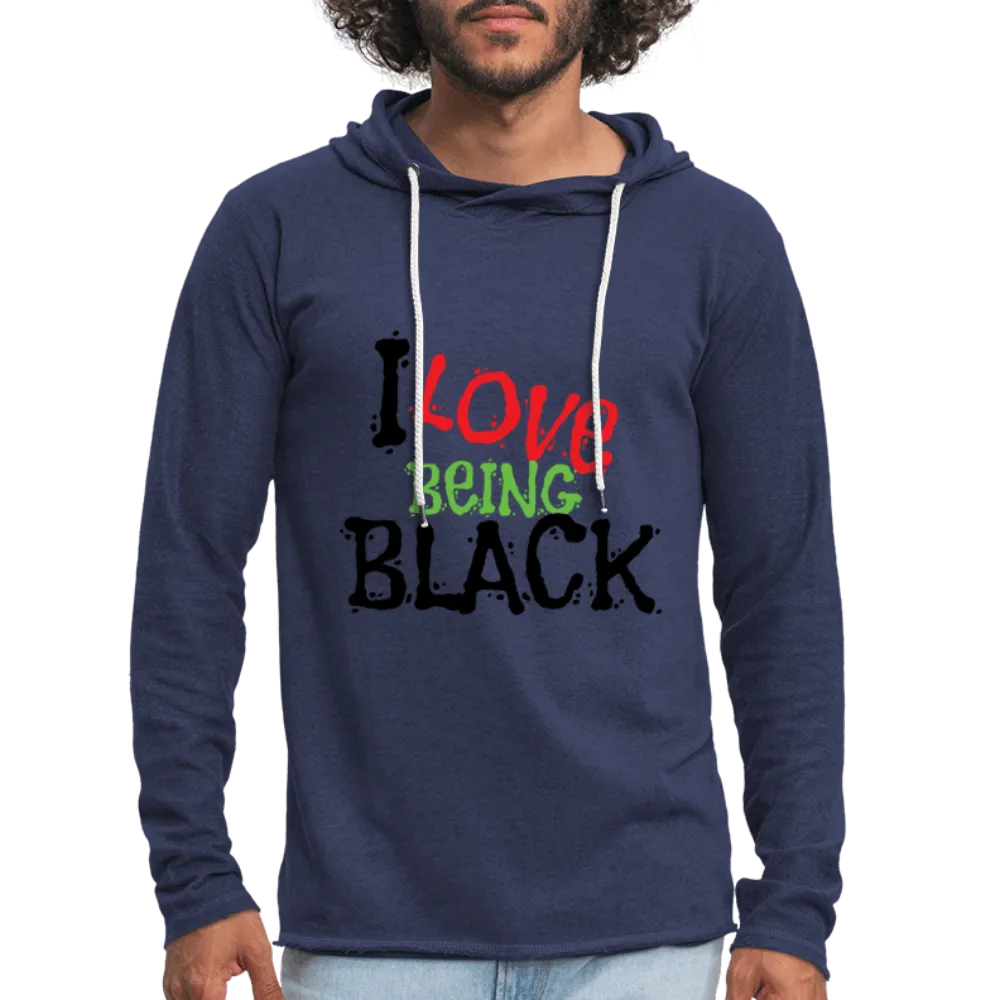 I Love Being Black Unisex Lightweight Terry Hoodie