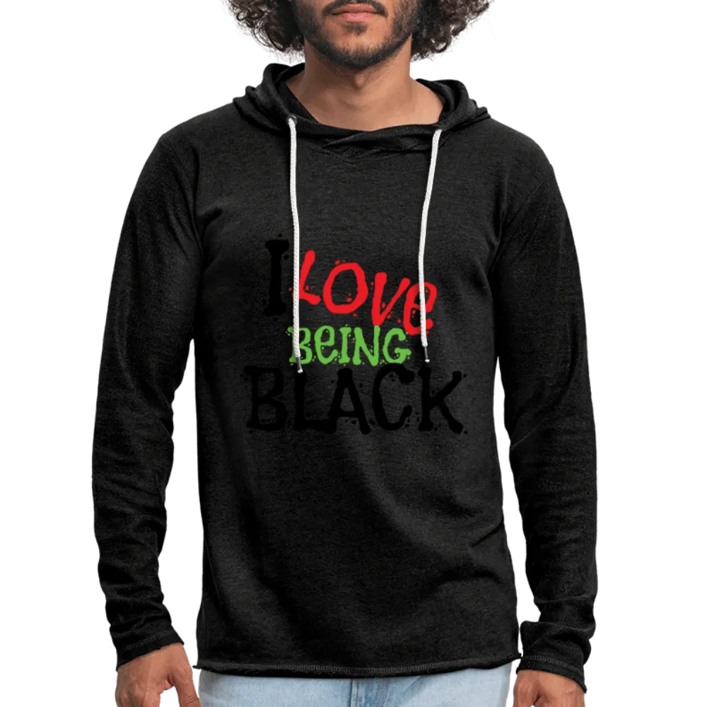 I Love Being Black Unisex Lightweight Terry Hoodie