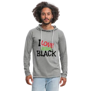 I Love Being Black Unisex Lightweight Terry Hoodie