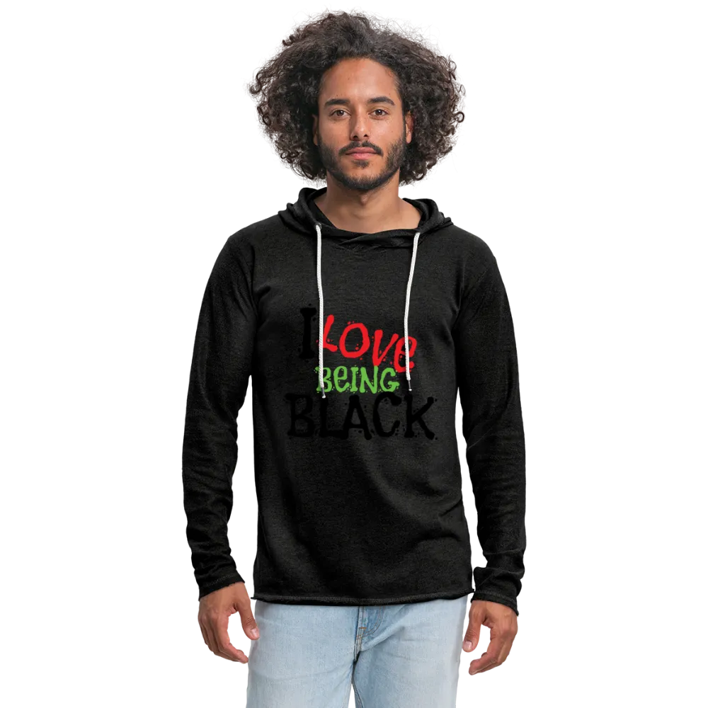 I Love Being Black Unisex Lightweight Terry Hoodie