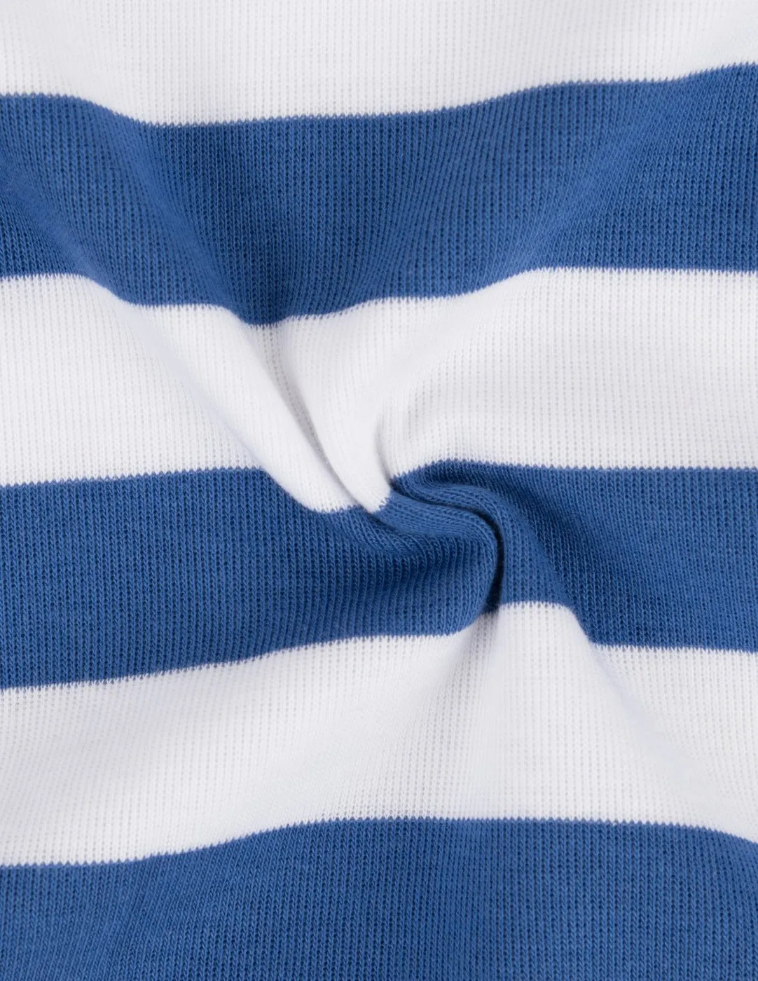 Kids Footed Blue & White Stripes Pajamas