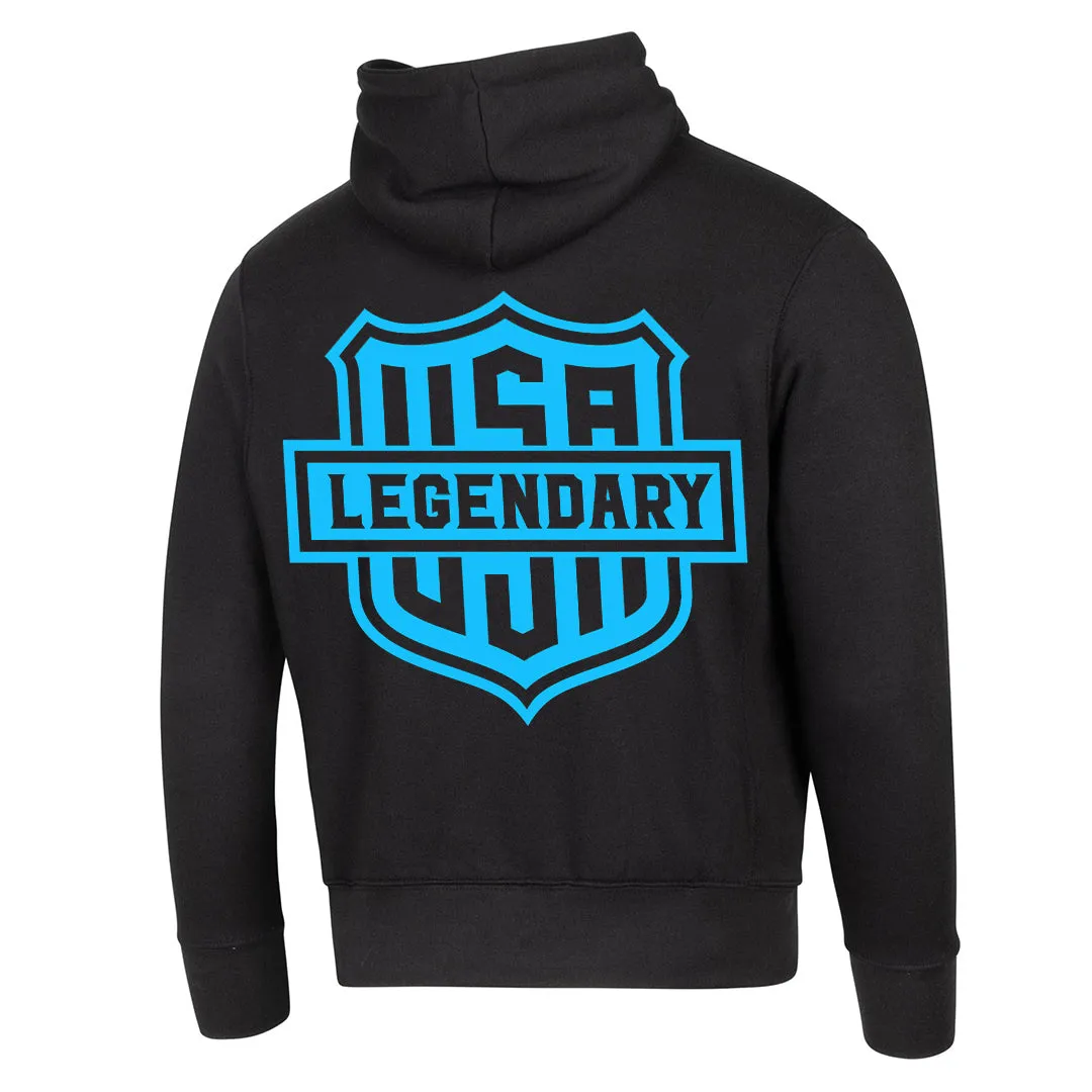 Legendary 'Neon & Color Shield' Best Damn Motorcycle Hoodie