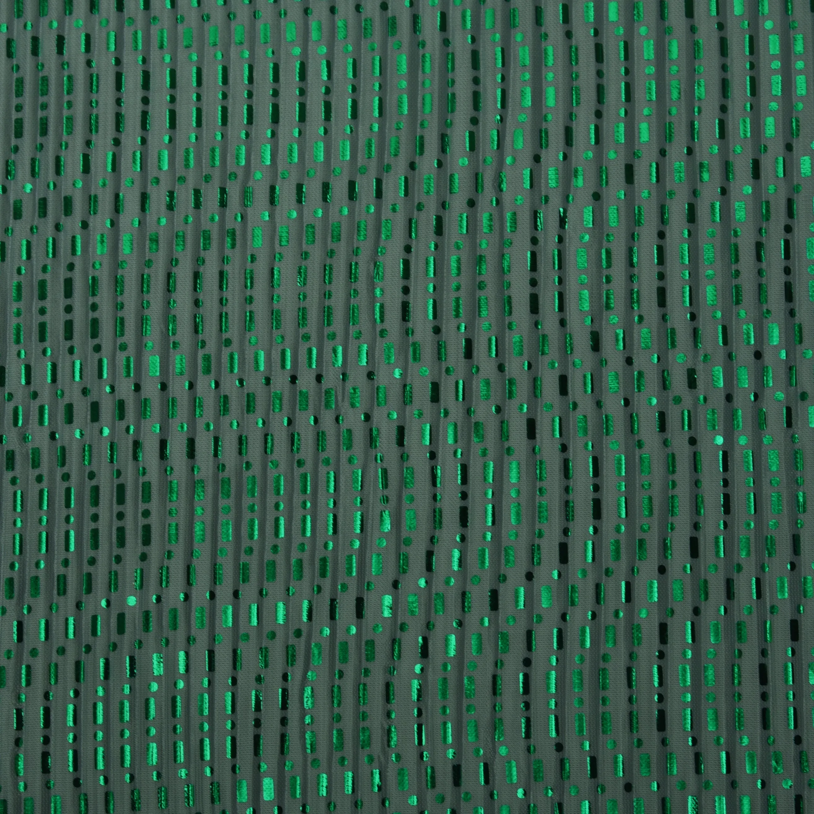 Light Green Color Crush Satin Foil Fabric