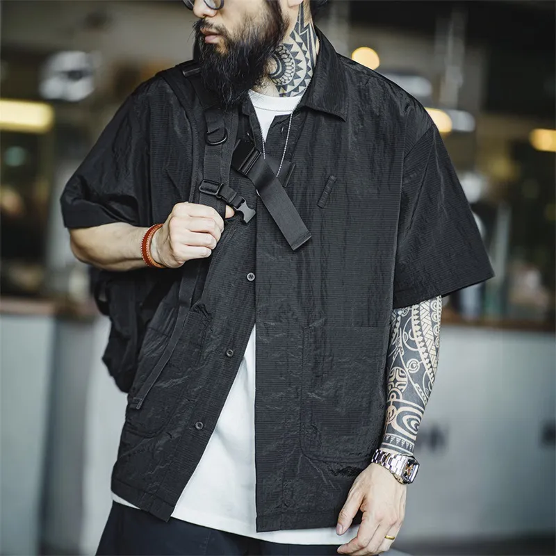 Lightweight Functional Snap Button Shirt