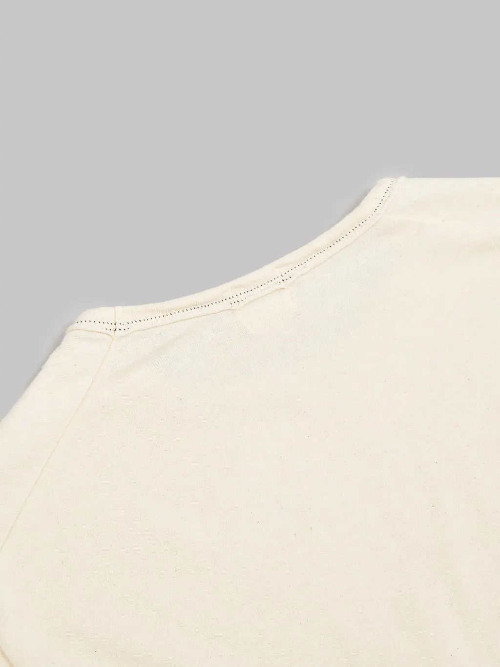 Loop & Weft Recycled Nep Plating Dot Seam Crewneck Natural T-Shirt Ivory