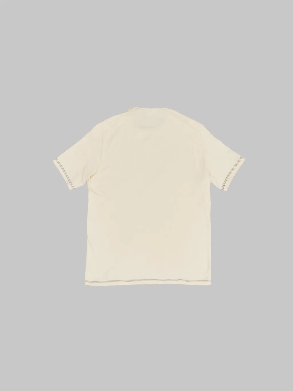 Loop & Weft Recycled Nep Plating Dot Seam Crewneck Natural T-Shirt Ivory