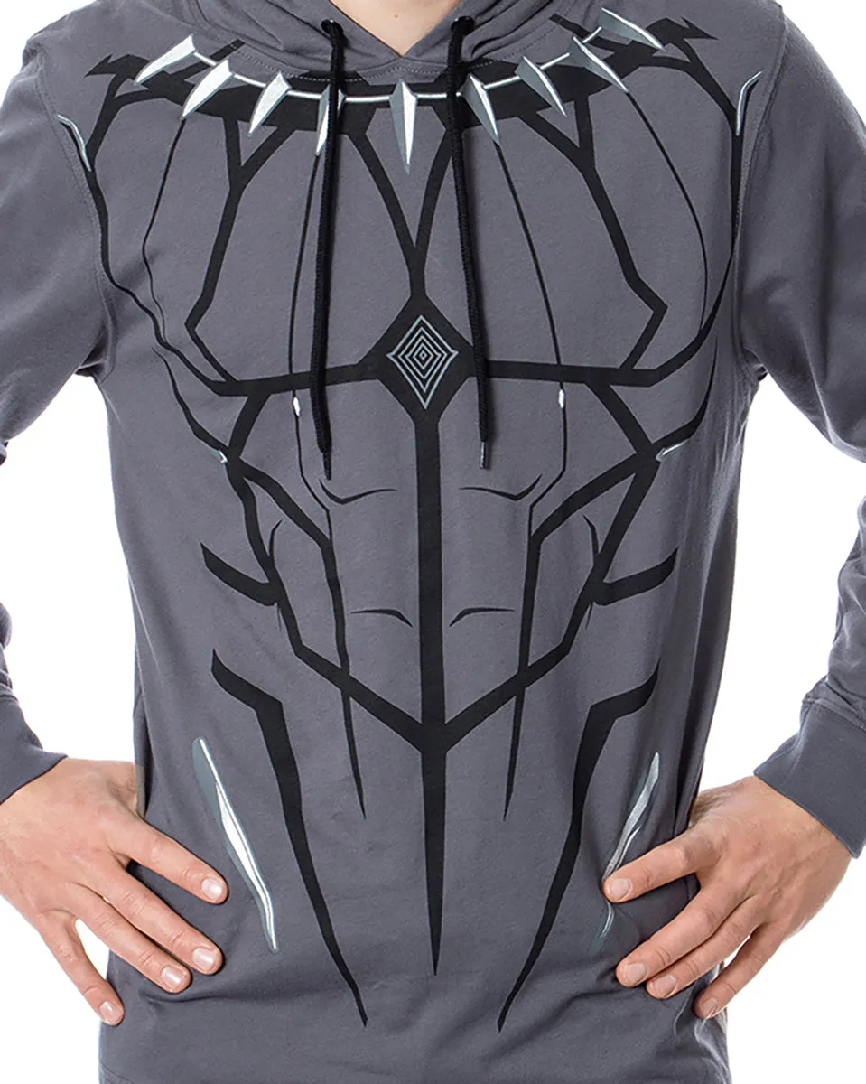 Marvel Men's Black Panther Costume Lightweight Pullover Hoodie