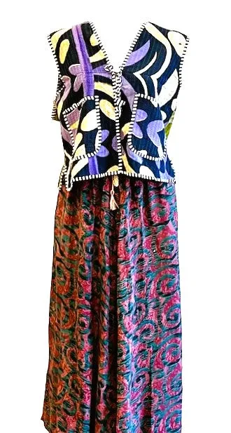 Maxi Silk Circle Skirt Offers A Comfortable Alternative.  (3 Prints)