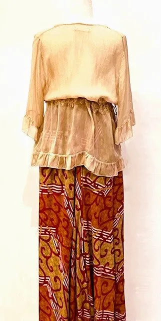 Maxi Silk Circle Skirt Offers A Comfortable Alternative.  (3 Prints)