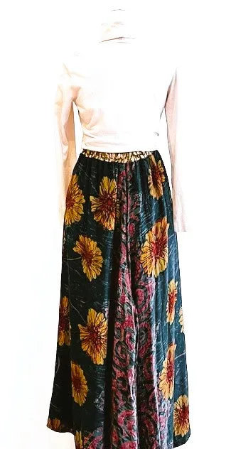 Maxi Silk Circle Skirt Offers A Comfortable Alternative.  (3 Prints)