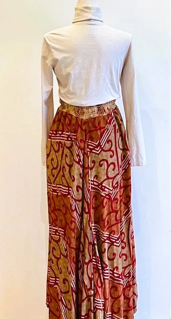 Maxi Silk Circle Skirt Offers A Comfortable Alternative.  (3 Prints)