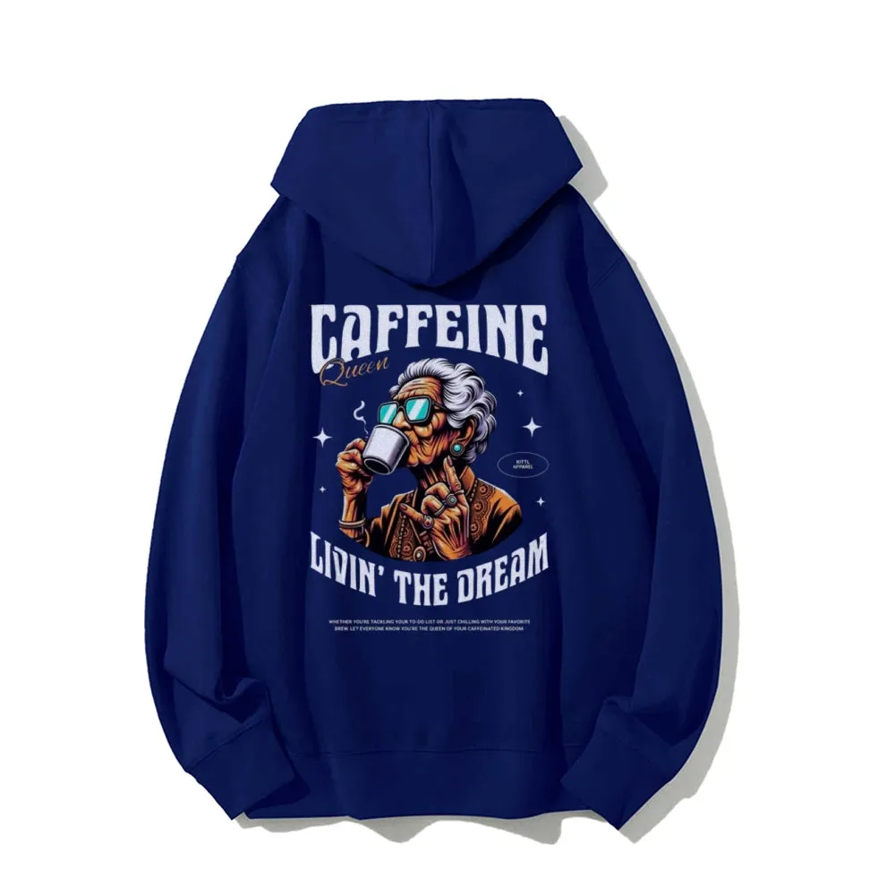 Mens Caffeine Queen Graphic Hoodies