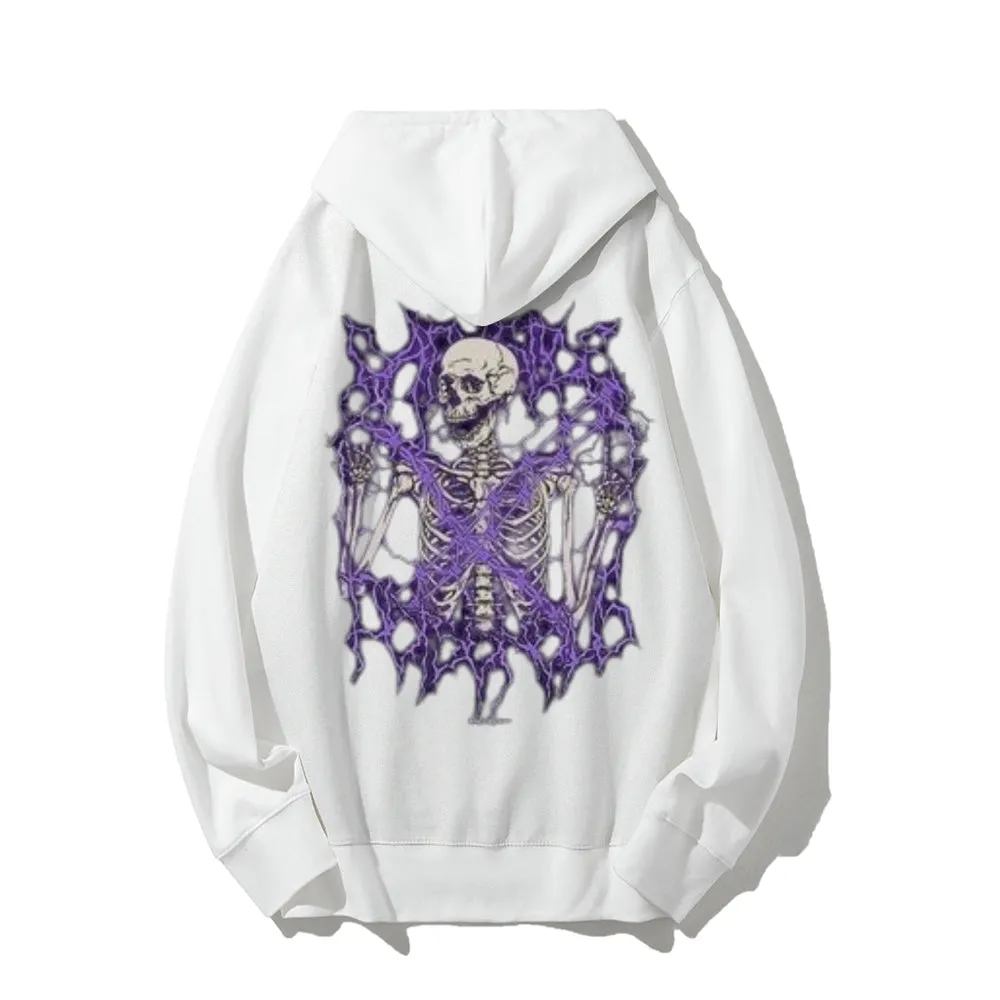 Mens Gothic Skeleton Graphic Hoodies