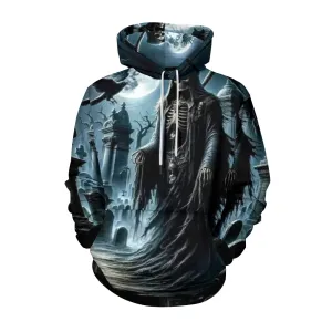 Mens Halloween Reaper Skull 3D Print Hoodies