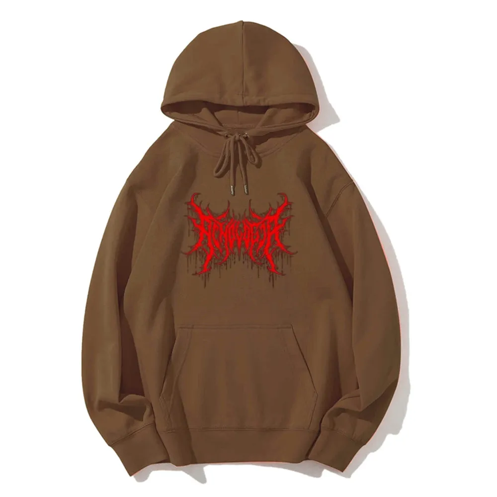 Mens Red Graphic Hoodies