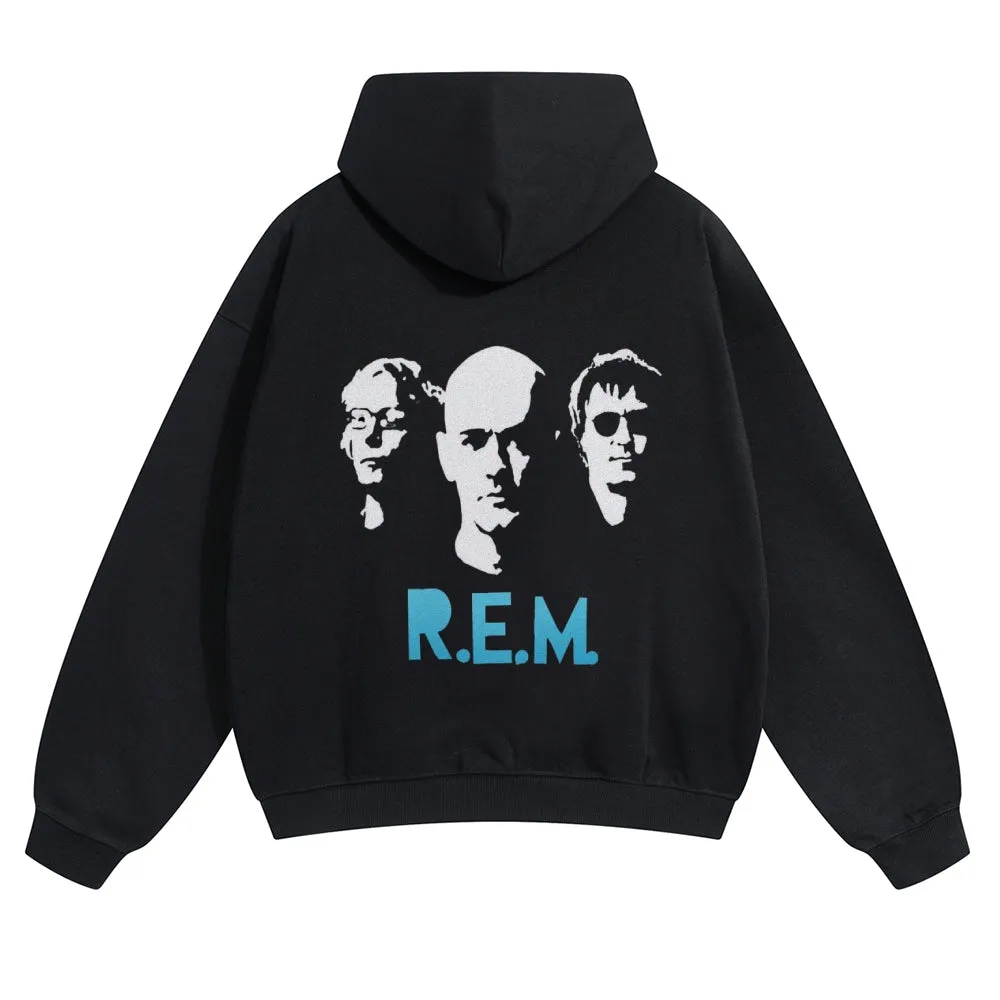 Mens Vintage R.E.M Rock Band Hoodies