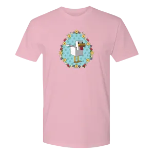 Minecraft Flower Chicken Adult Short Sleeve T-Shirt