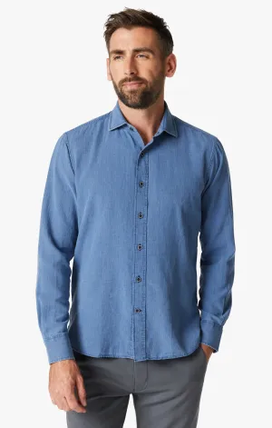 Mini Check Shirt in Indigo