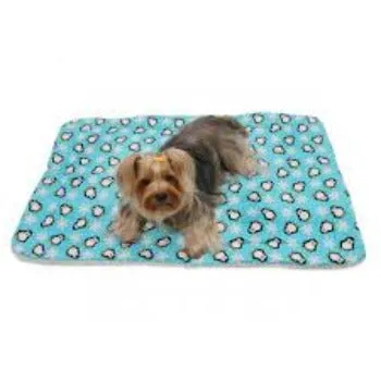 Penguins & Snowflakes Flannel/Ultra-Plush Blanket - Turquoise