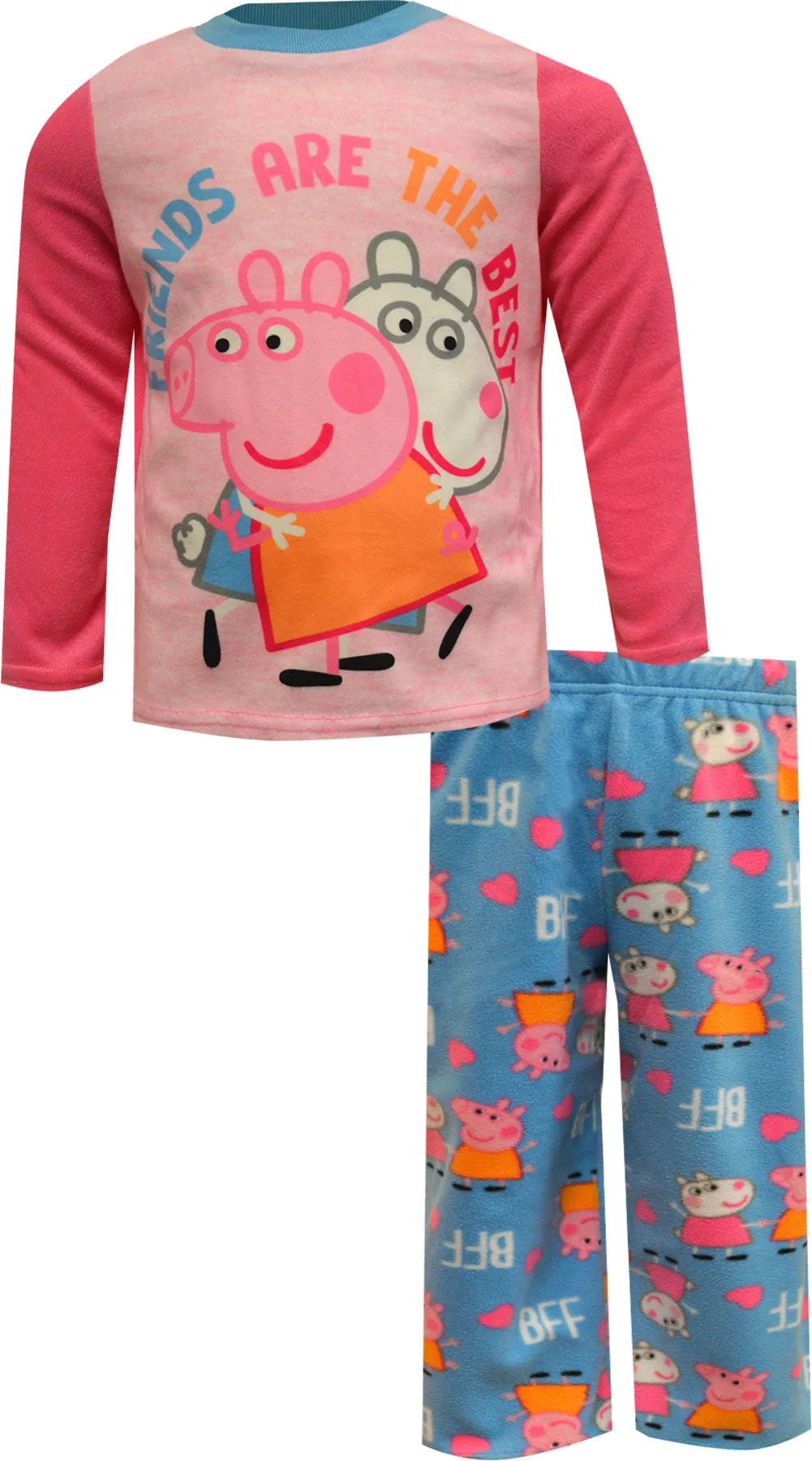 Peppa Pig Friends Are The Best Fleece Toddler Pajamas