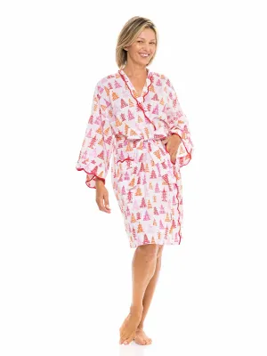 Pink Pagoda Short Classic Robe