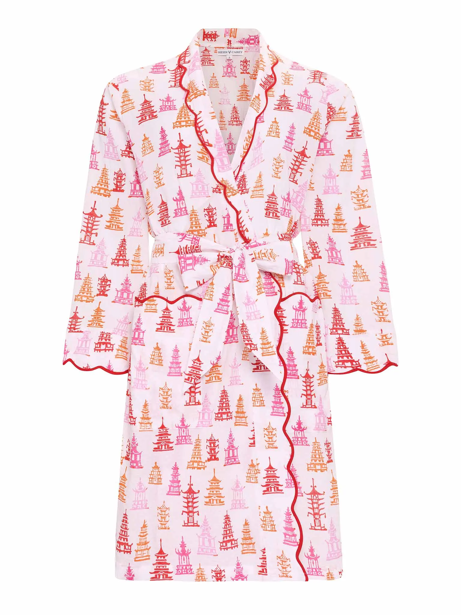 Pink Pagoda Short Classic Robe