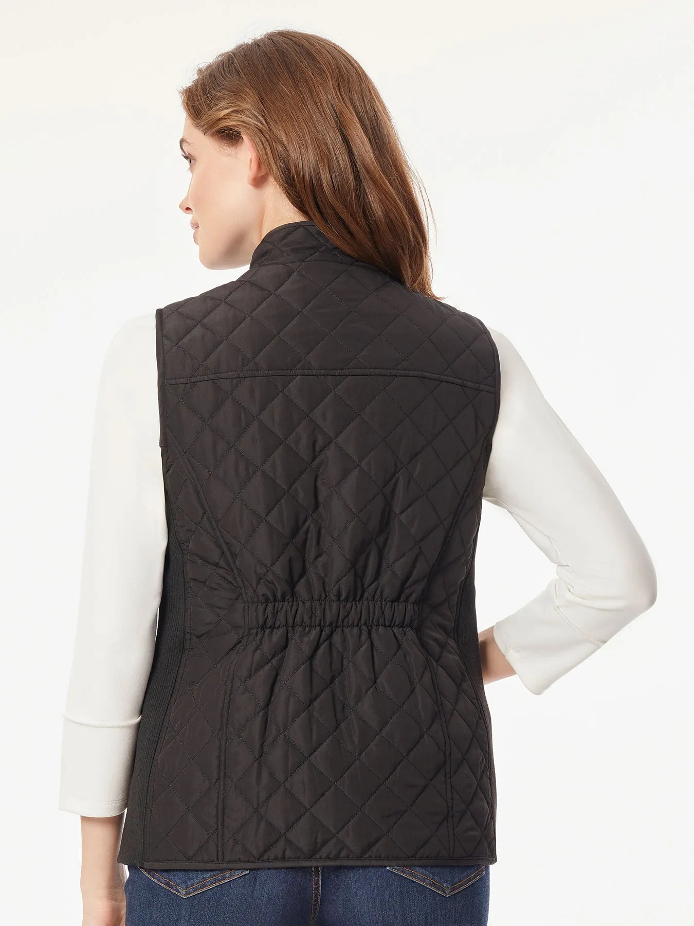 Plus Zip-Front Quilted Vest