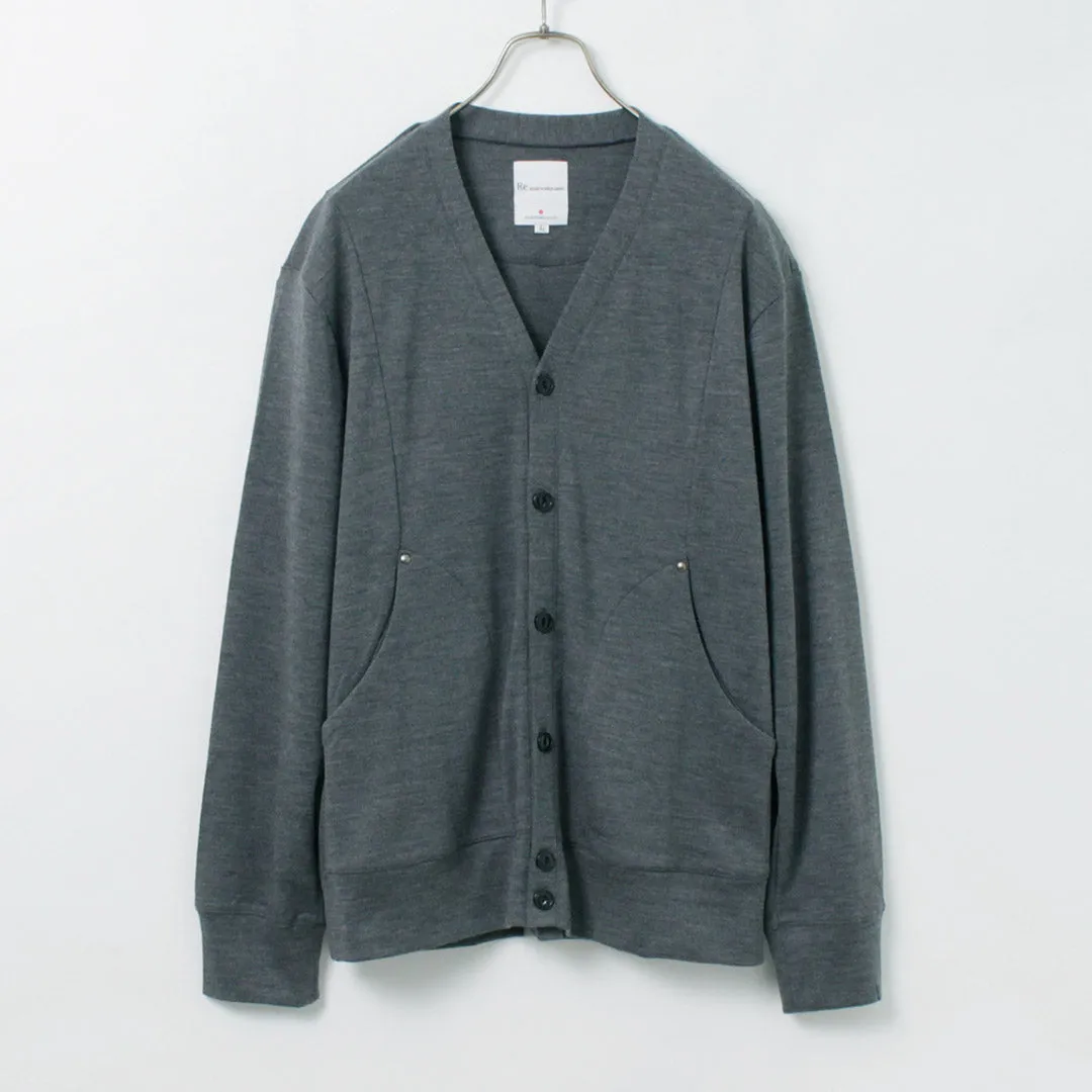 RE MADE IN TOKYO JAPAN / Dress Wool Knit Round Cut Cardigan